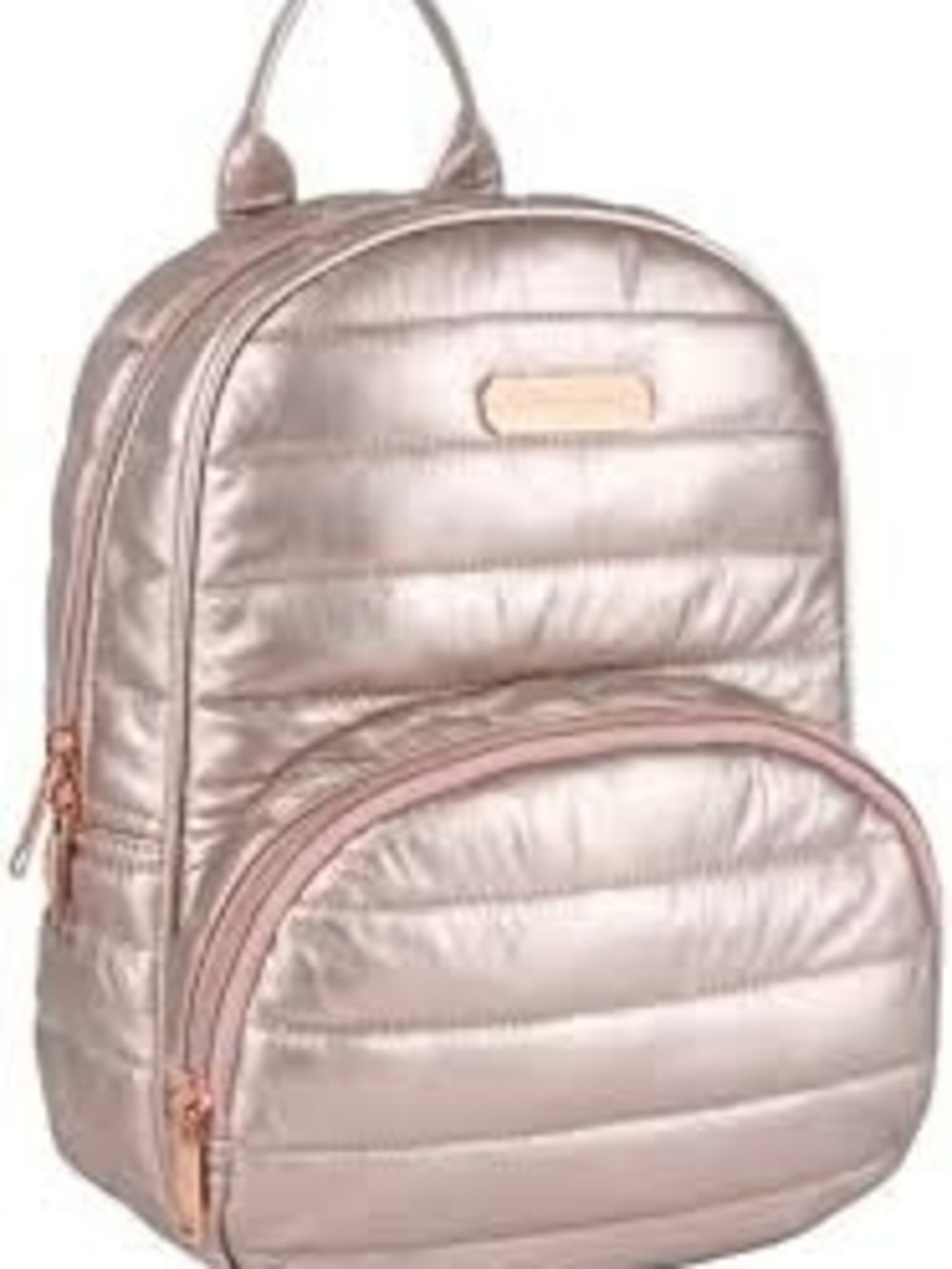Jessica Simpson Metallic Rose Quilted Mini Backpack